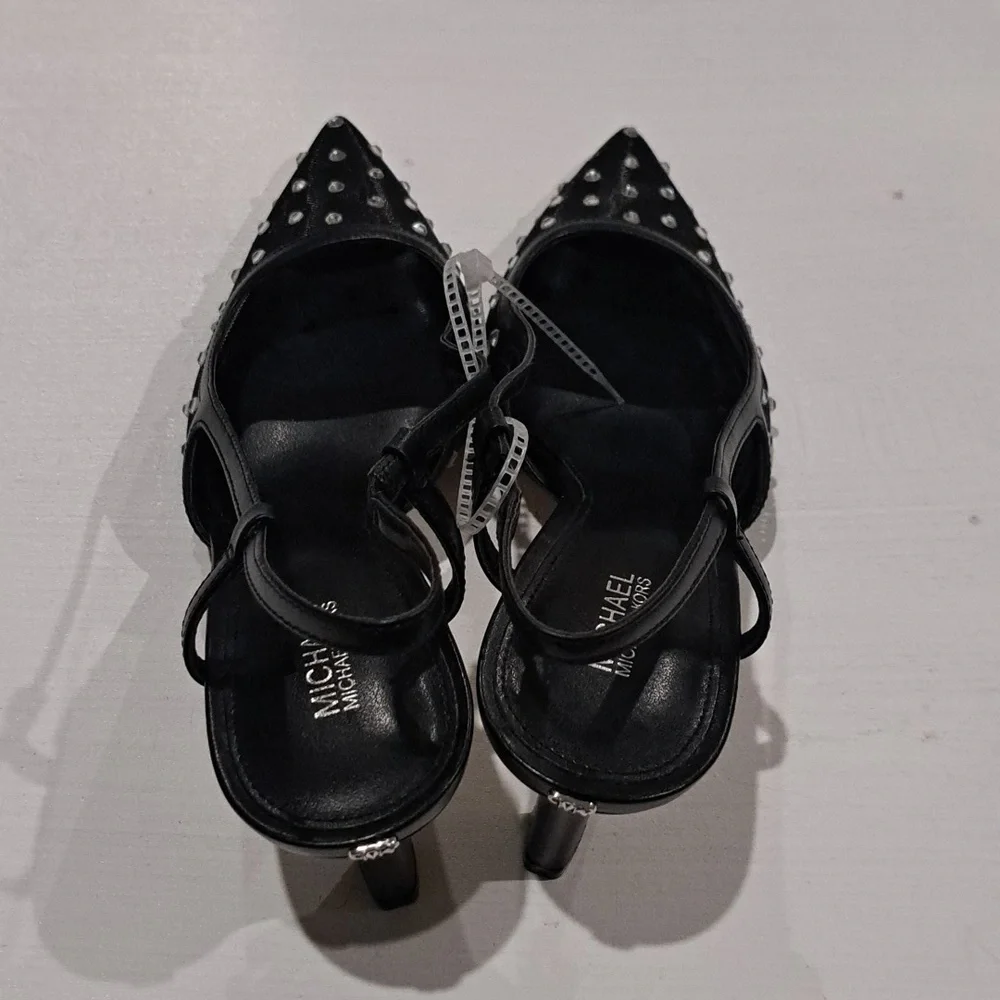 Michael MICHEAL Kors Alora Crystal Embellished Mesh Slingback Pump - Picture 6 of 8